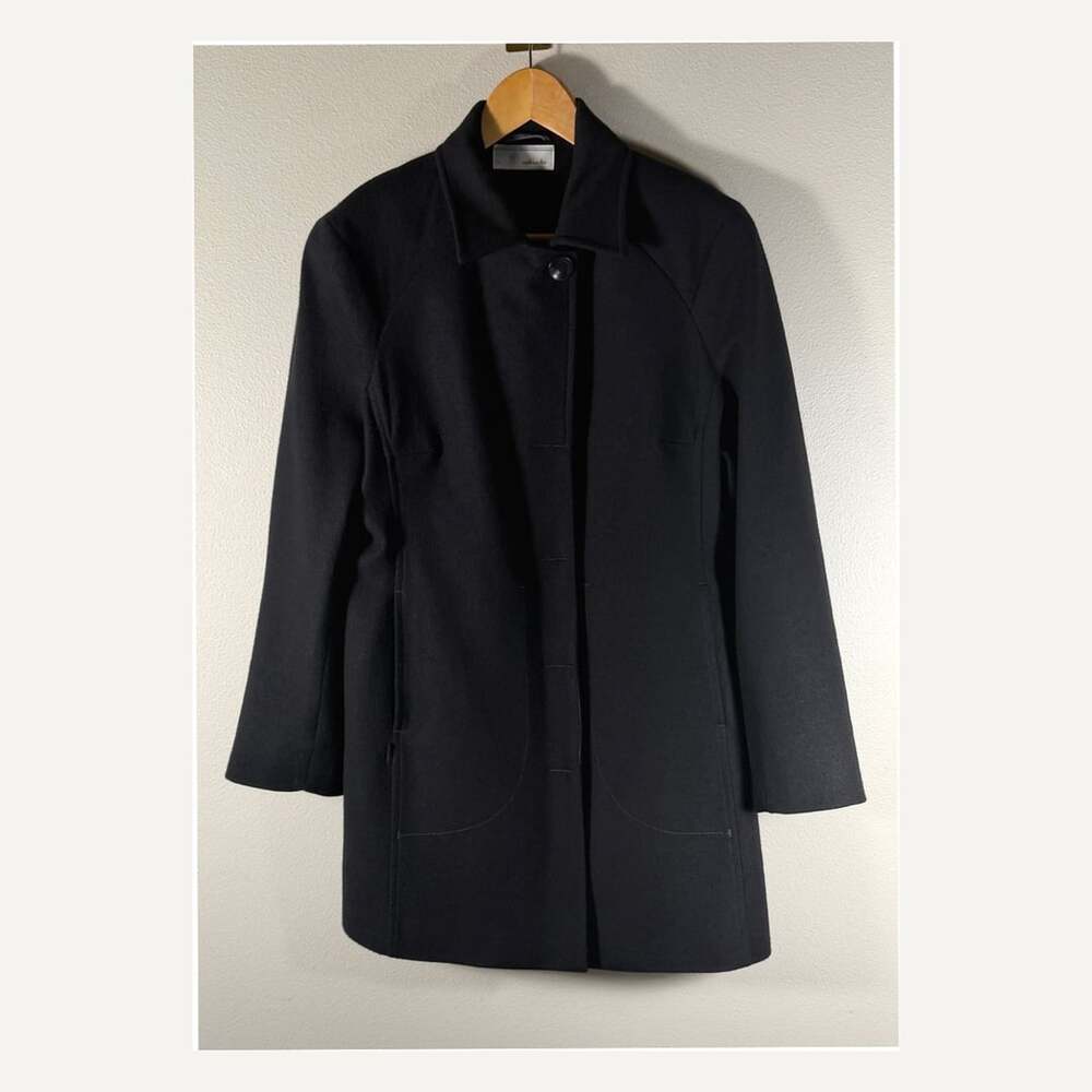 Icebreaker Coastal Coat Size L Black Merino Wool